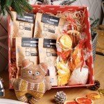 New Year's gift set of natural sweets without sugar with a handmade toy "New Year Box" - image-0